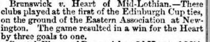17-Nov-1877 Brunswick 1-3 Heart of Midlothian
