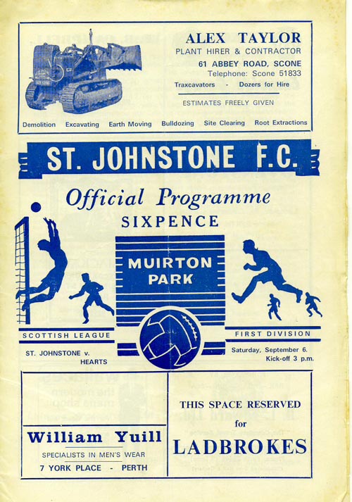 Sat 06 Sep 1969  St Johnstone 3  Hearts 3 