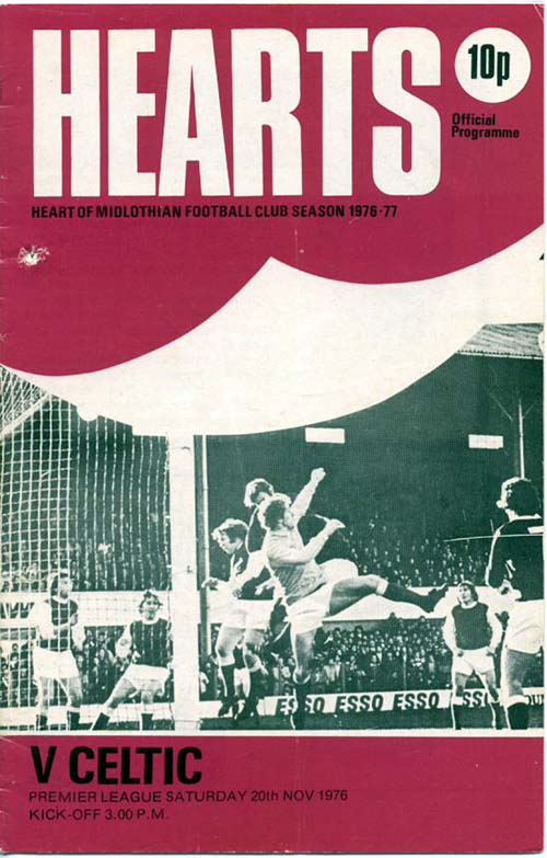 Sat 20 Nov 1976  Hearts 3  Celtic 4 