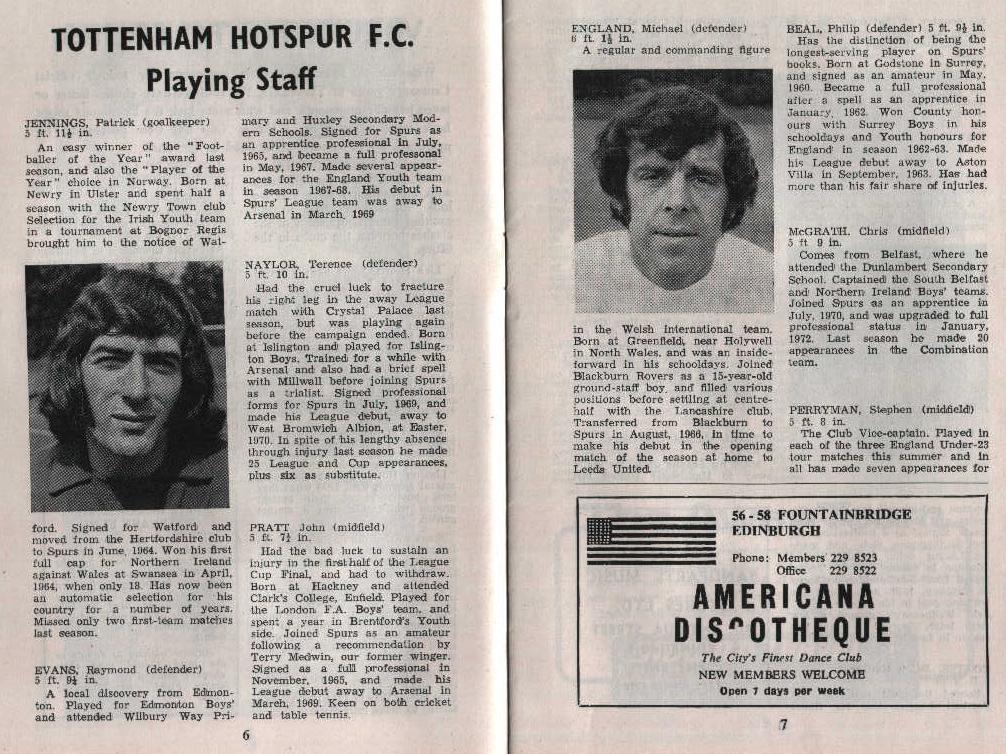 Sat 03 Aug 1974  Hearts 1  Tottenham Hotspur 1 