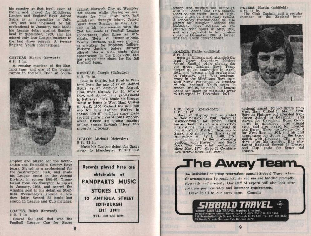 Sat 03 Aug 1974  Hearts 1  Tottenham Hotspur 1 