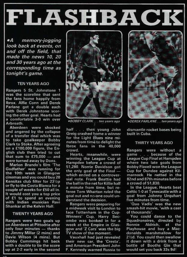 Wed 27 Oct 1982  Rangers 2  Hearts 0 