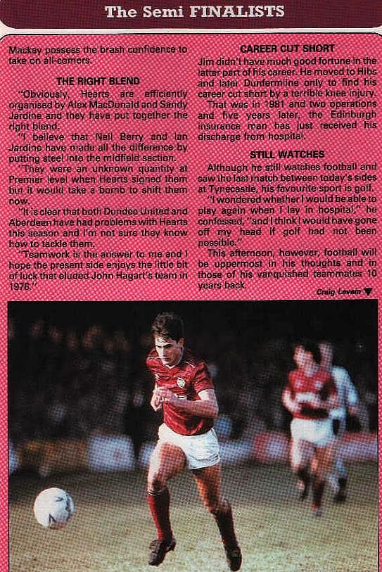 Sat 05 Apr 1986  Hearts 1  Dundee United 0 