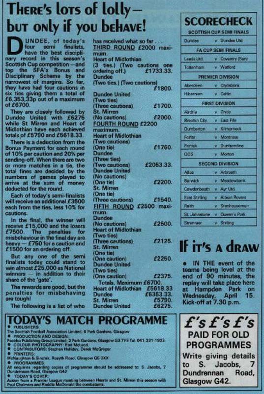 Sat 11 Apr 1987  Hearts 1  St Mirren 2 