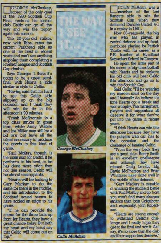 Sat 09 Apr 1988  Hearts 1  Celtic 2 