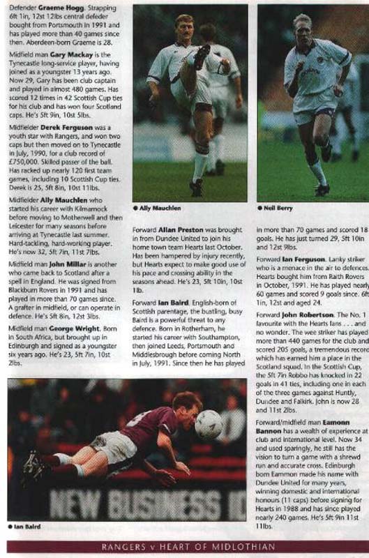 Sat 03 Apr 1993  Hearts 1  Rangers 2 