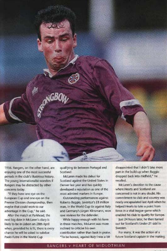 Sat 03 Apr 1993  Hearts 1  Rangers 2 