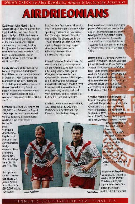 Sat 08 Apr 1995  Hearts 0  Airdrieonians 1 