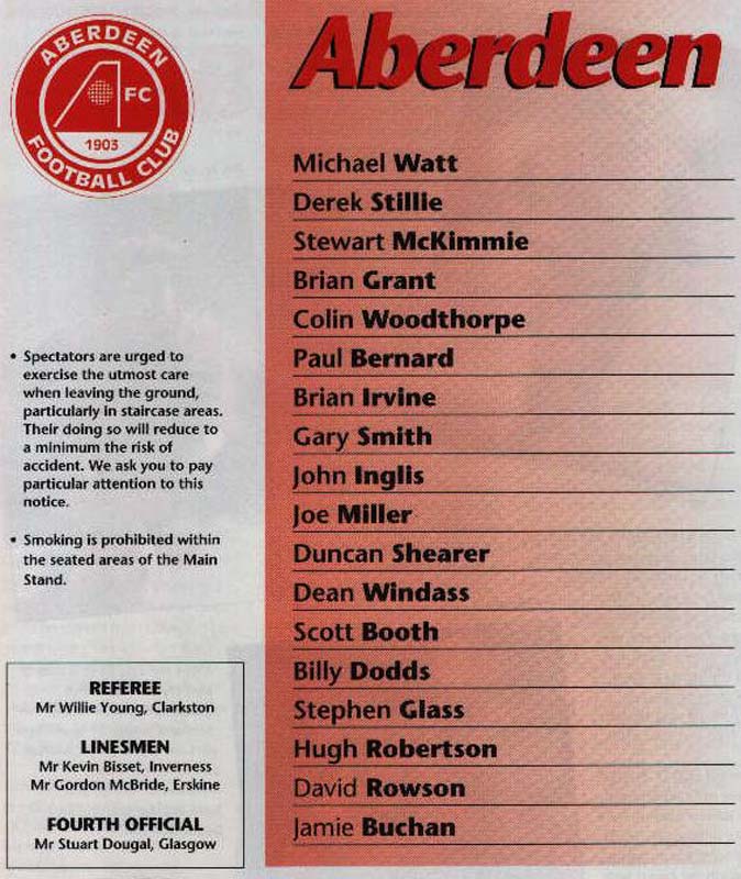 Sat 06 Apr 1996  Hearts 2  Aberdeen 1 