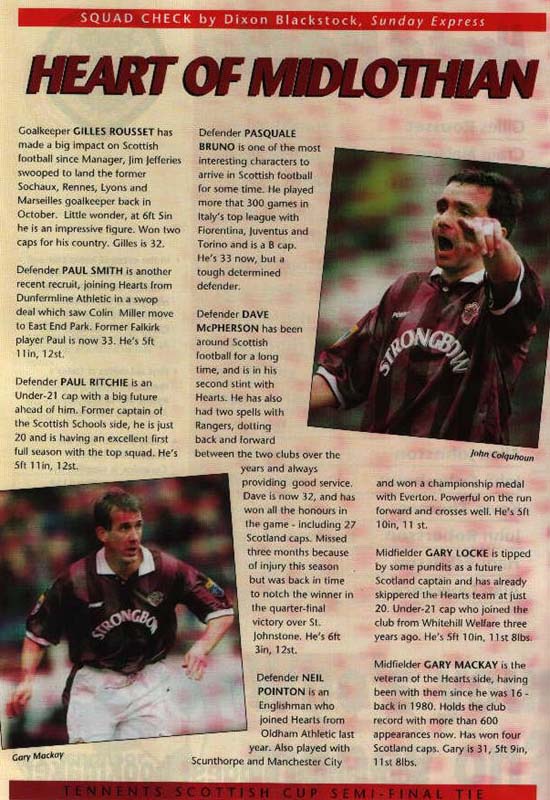 Sat 06 Apr 1996  Hearts 2  Aberdeen 1 