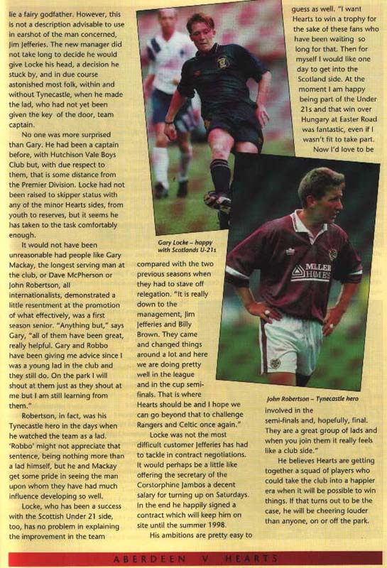 Sat 06 Apr 1996  Hearts 2  Aberdeen 1 