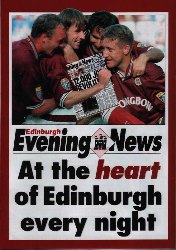 Sat 16 May 1998  Hearts 2  Rangers 1 