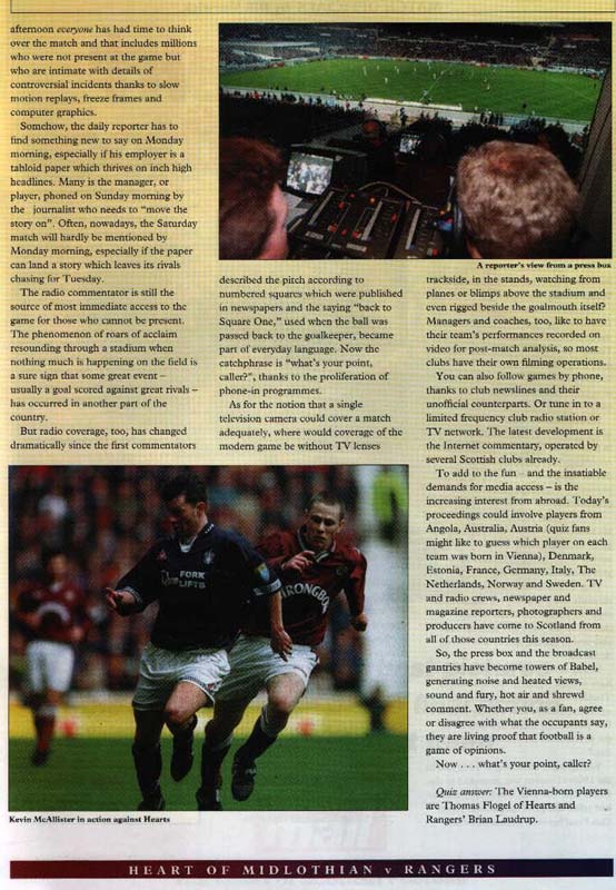 Sat 16 May 1998  Hearts 2  Rangers 1 