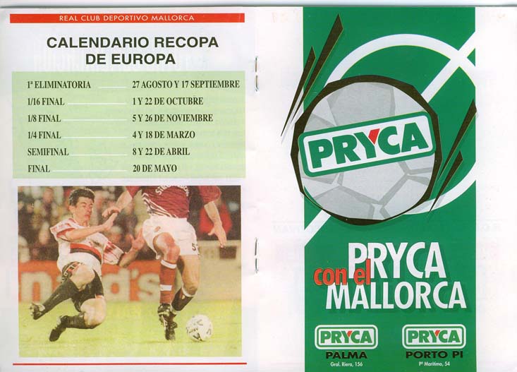 Thu 01 Oct 1998  Real Mallorca 1  Hearts 1 